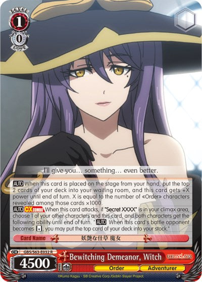 Image of Bewitching Demeanor, Witch (GBS/S63-E032 R) [Goblin Slayer]