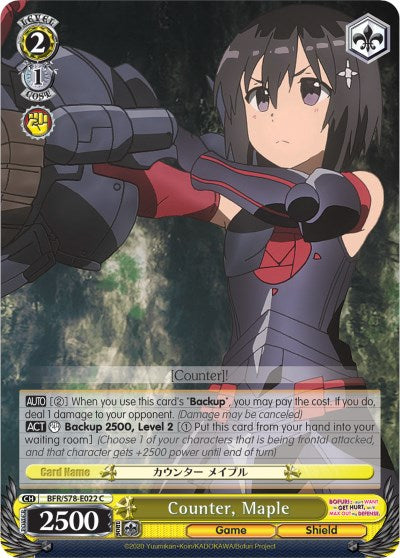 Image of Counter, Maple (BFR/S78-E022 C) [BOFURI: I Don't Want to Get Hurt, so I'll Max Out My Defense]