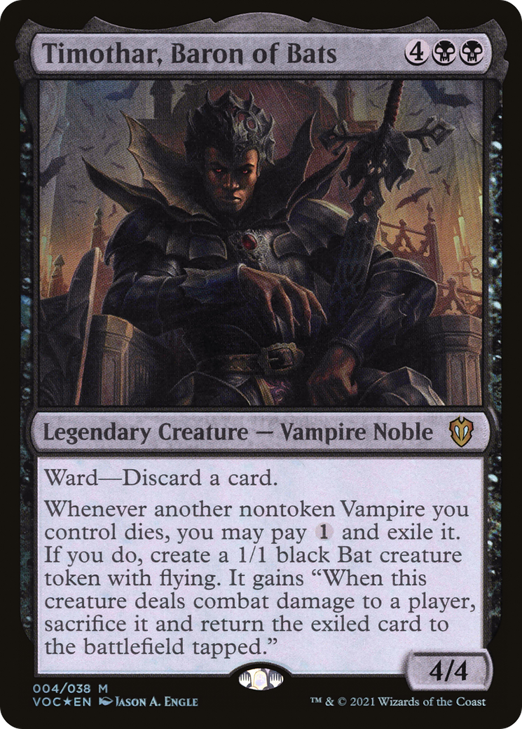 Image of Timothar, Baron of Bats [Innistrad: Crimson Vow Commander]