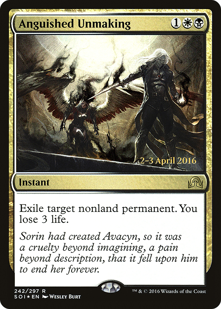 Image of Anguished Unmaking [Shadows over Innistrad Prerelease Promos]