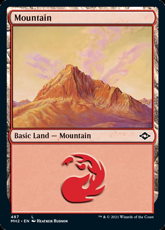 Image of Mountain (487) (Foil Etched) [Modern Horizons 2]