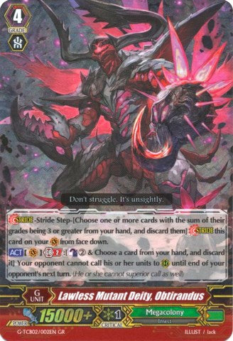 Image of Lawless Mutant Deity, Obtirandus (G-TCB02/002EN) [The GENIUS STRATEGY]