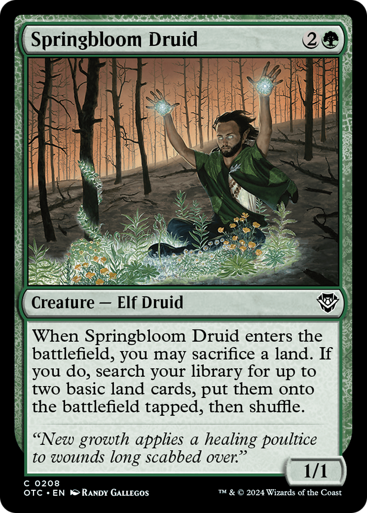 Image of Springbloom Druid [Outlaws of Thunder Junction Commander]