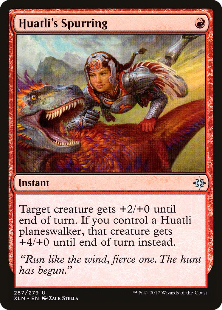 Image of Huatli's Spurring (XLN-287) - Ixalan Foil