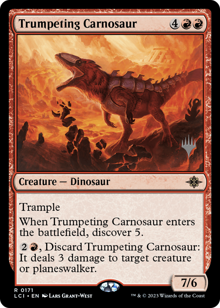 Image of Trumpeting Carnosaur (Promo Pack) [The Lost Caverns of Ixalan Promos]