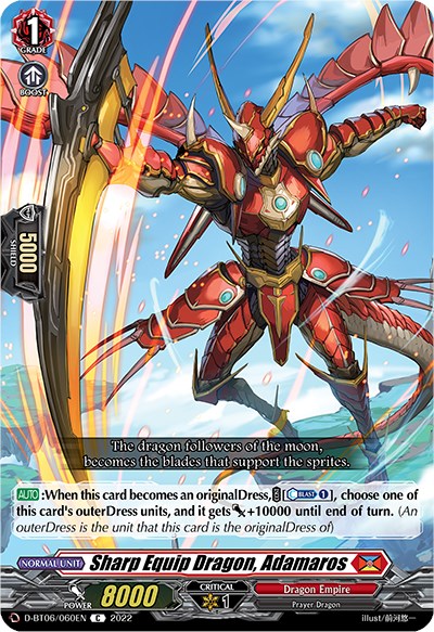Image of Sharp Equip Dragon, Adamaros (D-BT06/060EN) [Blazing Dragon Reborn]