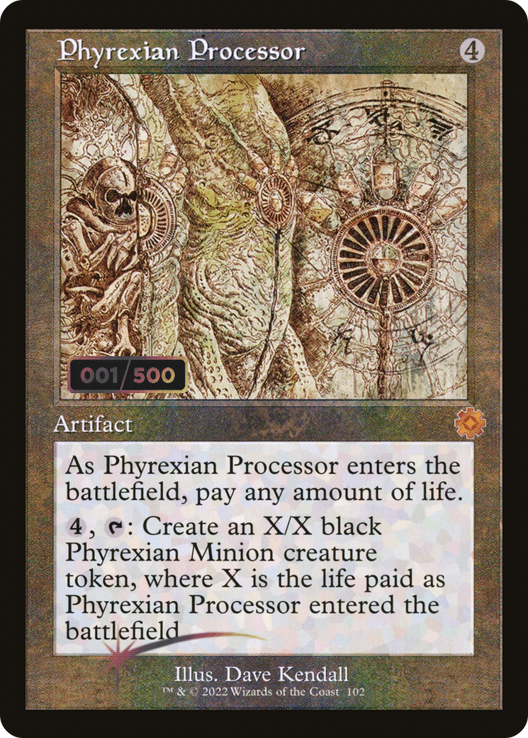 Image of Phyrexian Processor (Retro Schematic) (Serialized) [The Brothers' War Retro Artifacts]