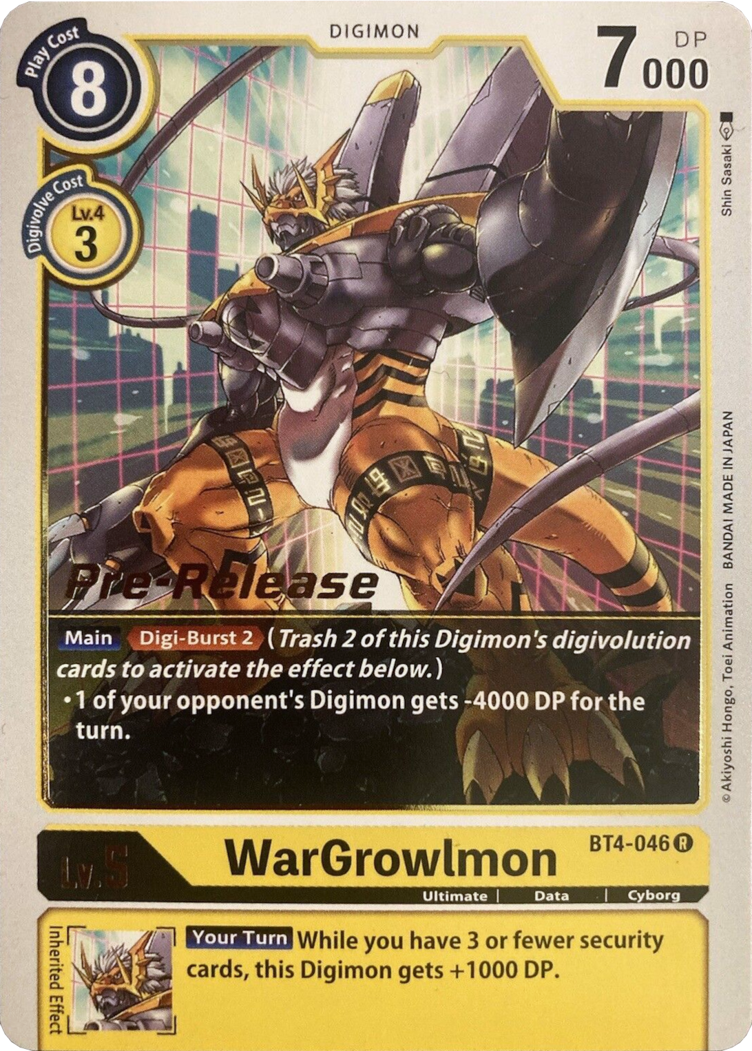 Image of WarGrowlmon [BT4-046] [Great Legend Pre-Release Promos]