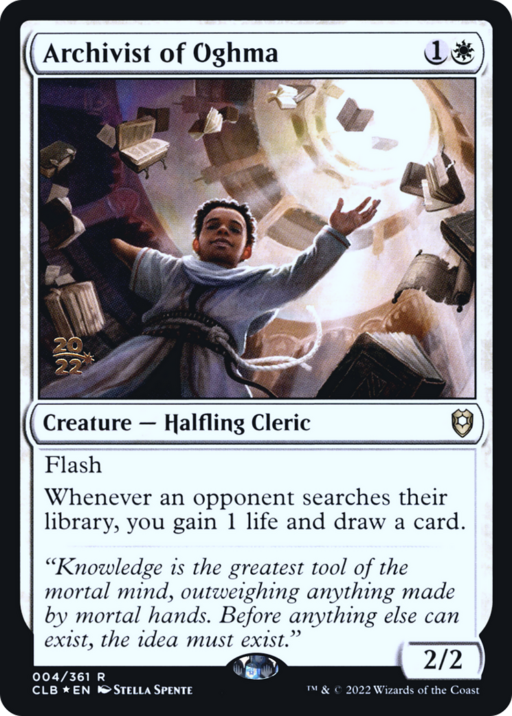 Image of Archivist of Oghma [Commander Legends: Battle for Baldur's Gate Prerelease Promos]