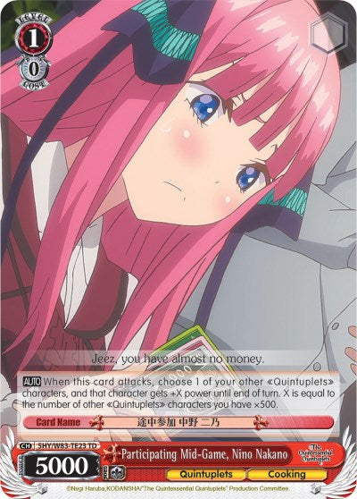 Image of Participating Mid-Game, Nino Nakano (5HY/W83-TE23 TD) [The Quintessential Quintuplets]