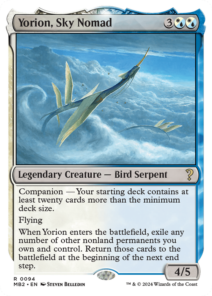Image of Yorion, Sky Nomad (White Border) [Mystery Booster 2]