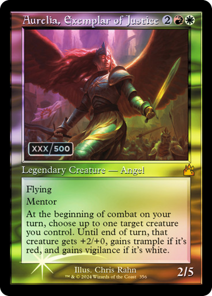 Image of Aurelia, Exemplar of Justice (Retro) (Serialized) [Ravnica Remastered]