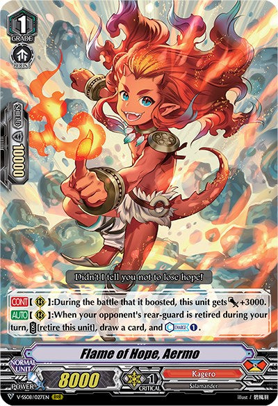 Image of Flame of Hope, Aermo (V-SS08/027EN) [Clan Selection Plus Vol.2]