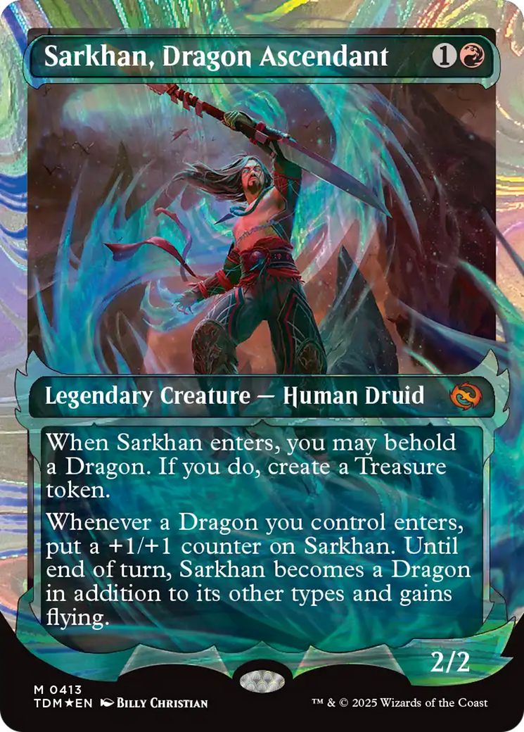 Image of Sarkhan, Dragon Ascendant (0413) (Showcase) (Halo Foil) [Tarkir: Dragonstorm]