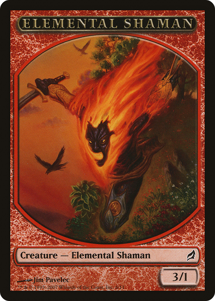 Image of Elemental Shaman Token (LRW-006) - Lorwyn Tokens Foil