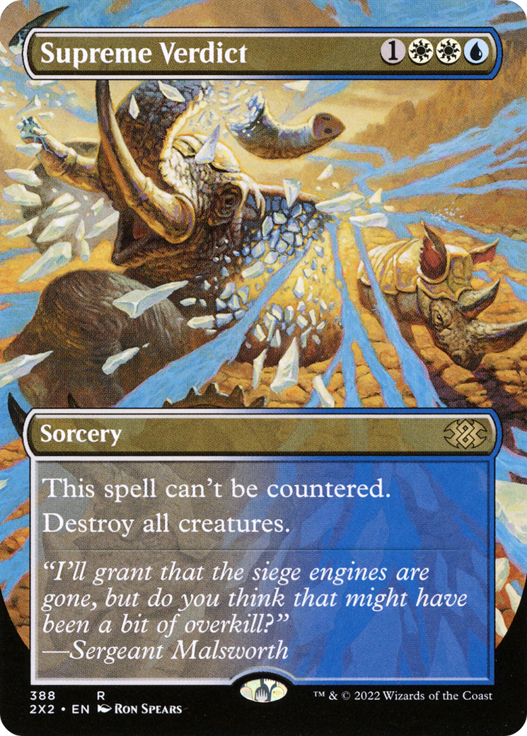 Image of Supreme Verdict (Borderless Alternate Art) [Double Masters 2022]