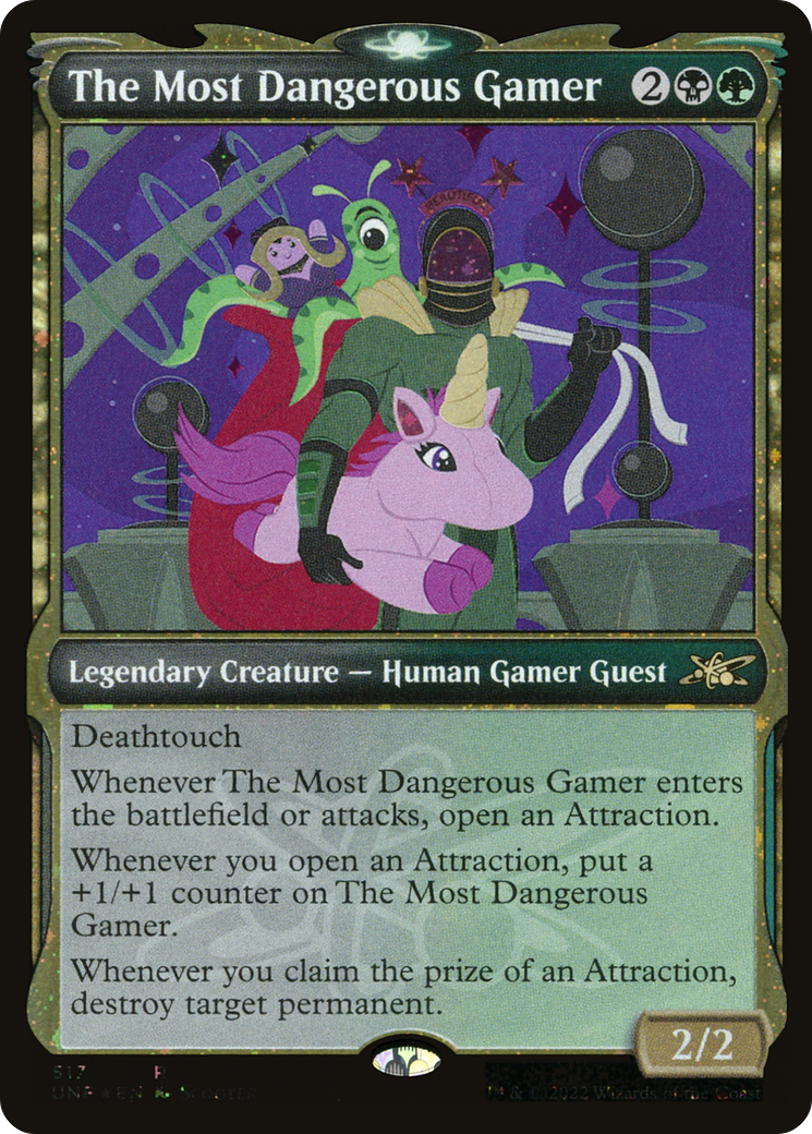 Image of The Most Dangerous Gamer (Showcase) (Galaxy Foil) [Unfinity]