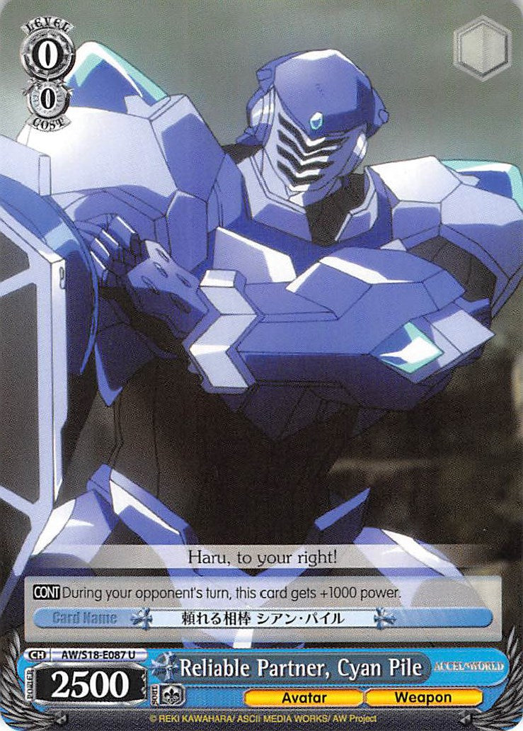 Image of Reliable Partner, Cyan Pile (AW/S18-E087 U) [Accel World]