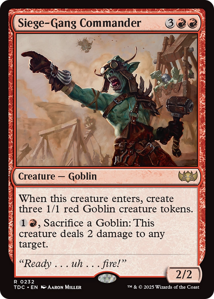 Image of Siege-Gang Commander [Tarkir: Dragonstorm Commander]