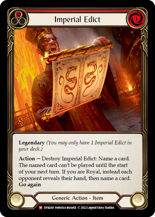 Image of Imperial Edict [DYN240] (Dynasty)  Cold Foil