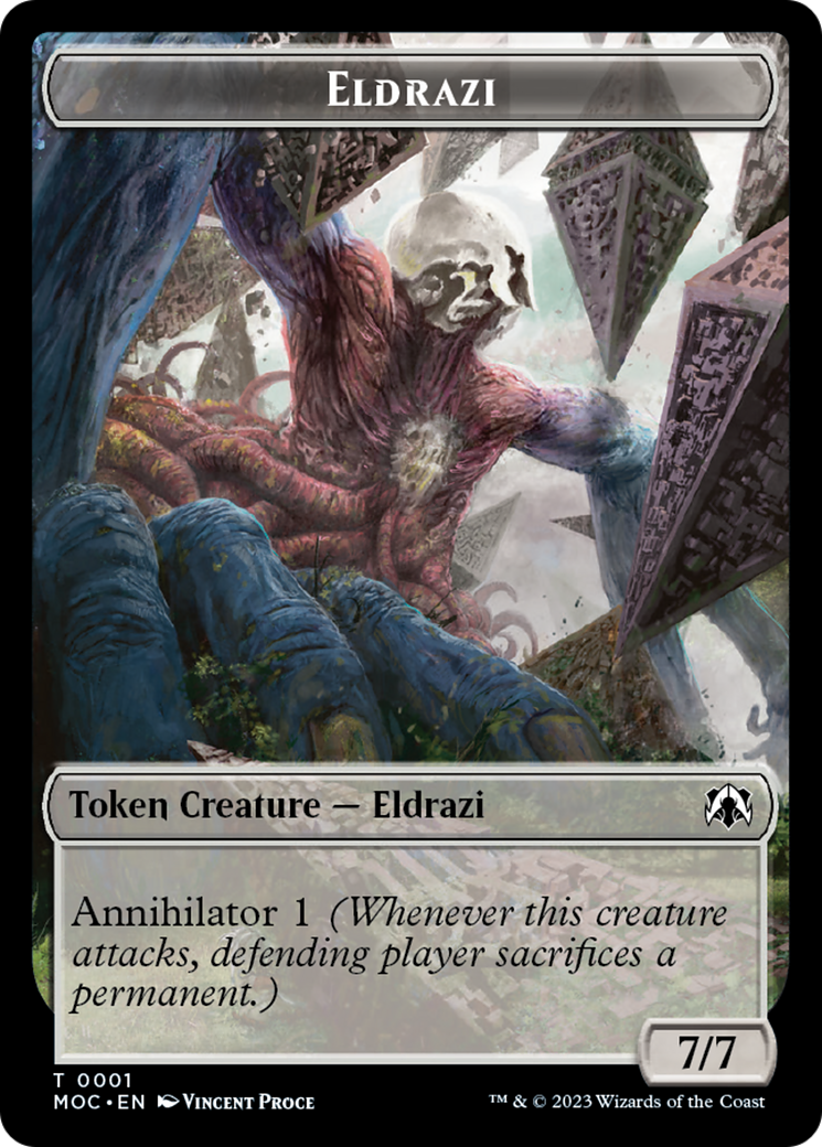 Image of Eldrazi // Angel (4) Double-Sided Token [March of the Machine Commander Tokens]