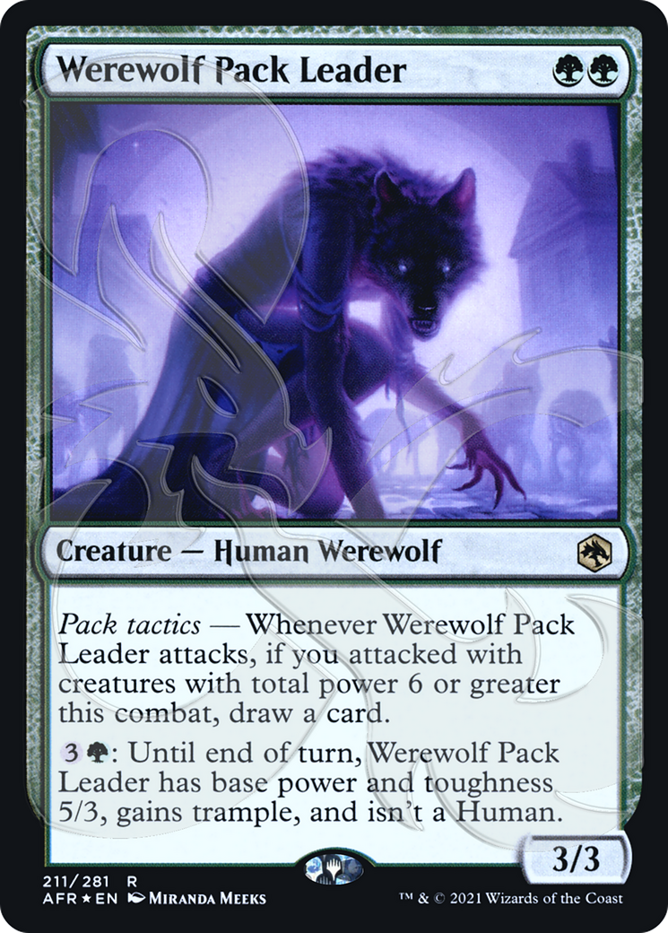 Image of Werewolf Pack Leader (Ampersand Promo) [Dungeons & Dragons: Adventures in the Forgotten Realms Promos]