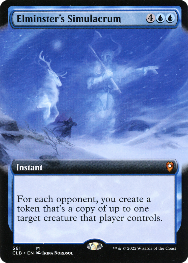 Image of Elminster's Simulacrum (Extended Art) [Commander Legends: Battle for Baldur's Gate]