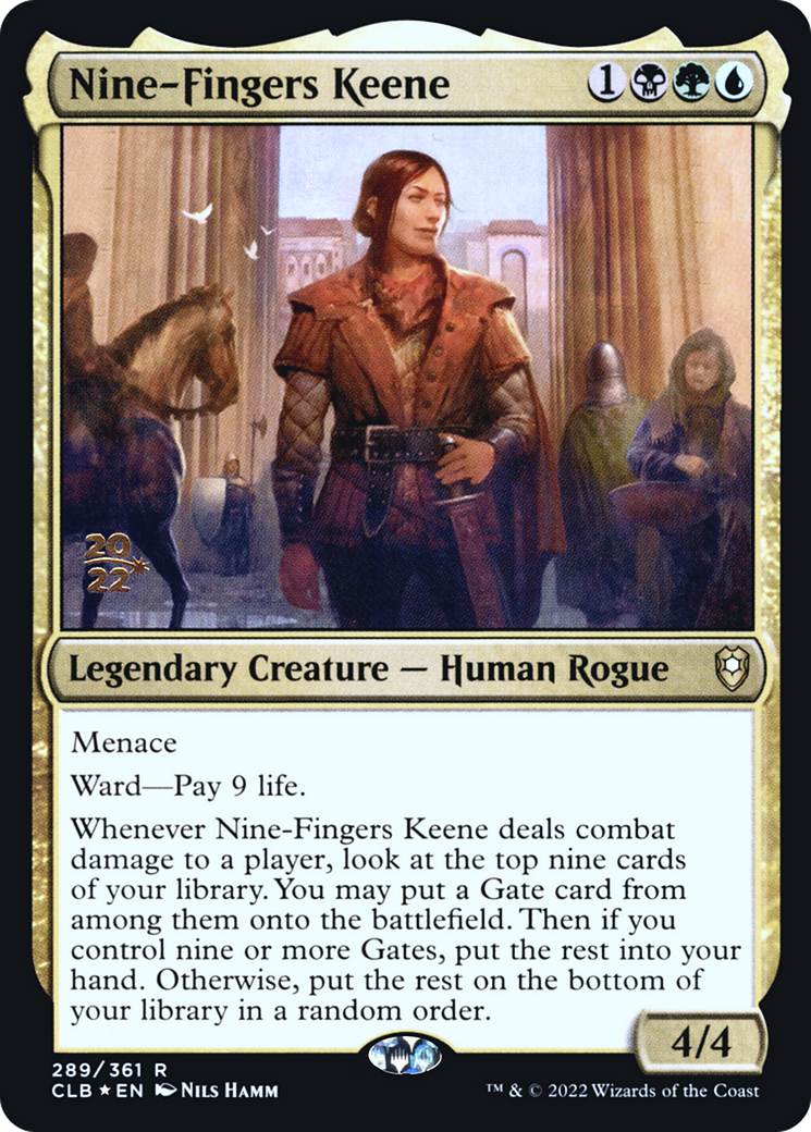Image of Nine-Fingers Keene [Commander Legends: Battle for Baldur's Gate Prerelease Promos]