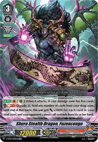 Image of Shura Stealth Dragon, Fuzencongo (V-BT07/020EN) [Infinideity Cradle]