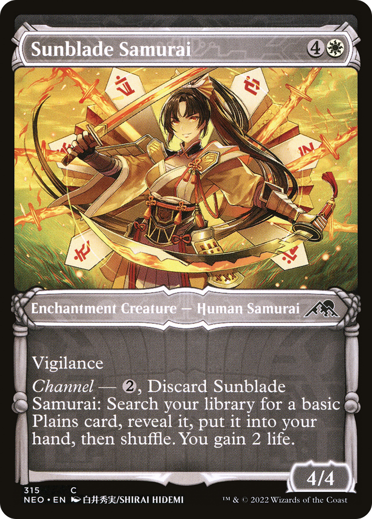 Image of Sunblade Samurai (Showcase Samurai) [Kamigawa: Neon Dynasty]