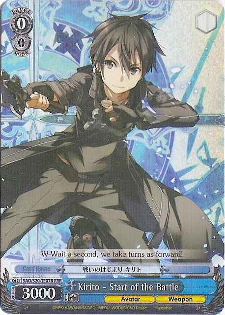 Image of Kirito - Start of the Battle (SAO/S20-TE07R RRR) [Sword Art Online]