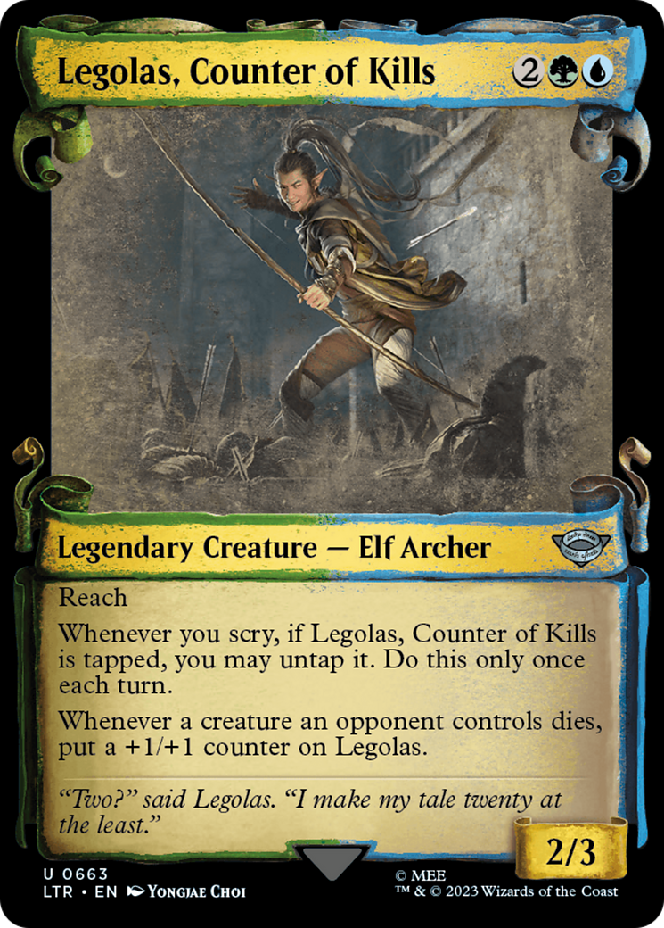 Image of Legolas, Counter of Kills [The Lord of the Rings: Tales of Middle-Earth Showcase Scrolls]