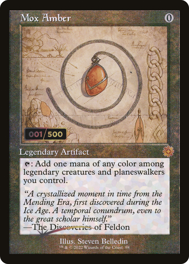 Image of Mox Amber (Retro Schematic) (Serialized) [The Brothers' War Retro Artifacts]