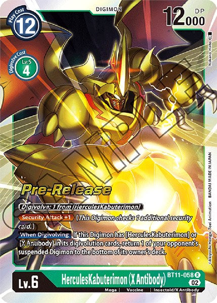 Image of HerculesKabuterimon (X Antibody) [BT11-058] [Dimensional Phase Pre-Release Promos]