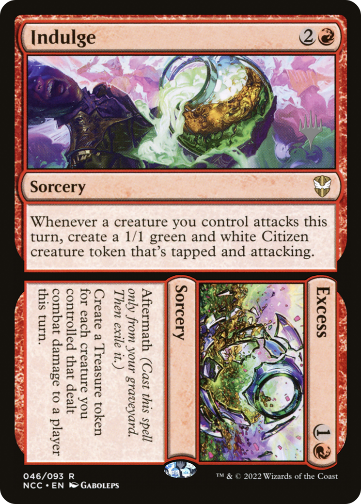 Image of Indulge // Excess (Promo Pack) [Streets of New Capenna Commander Promos]