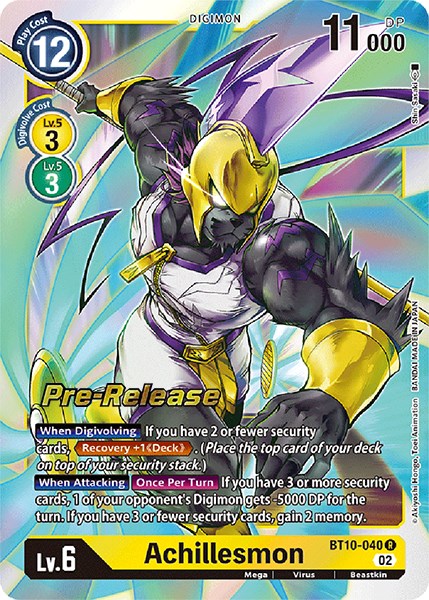 Image of Achillesmon [BT10-040] [Xros Encounter Pre-Release Cards]