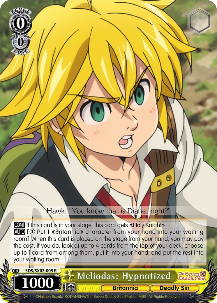 Image of Meliodas: Hypnotized (SDS/SX03-005 R) [The Seven Deadly Sins]