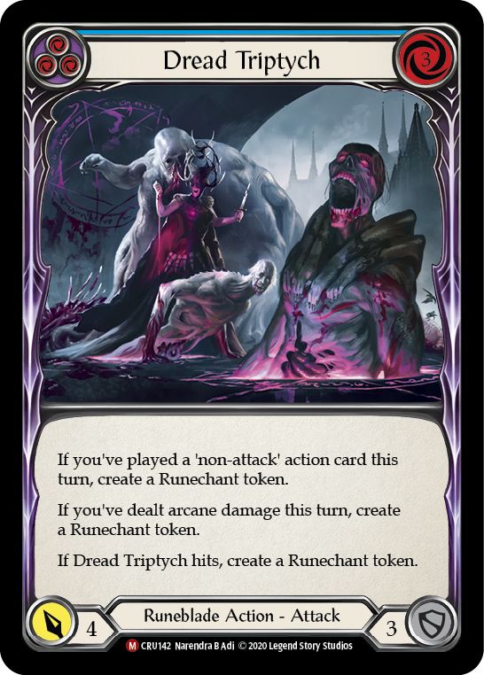 Image of Dread Triptych [CRU142] (Crucible of War)  1st Edition Rainbow Foil