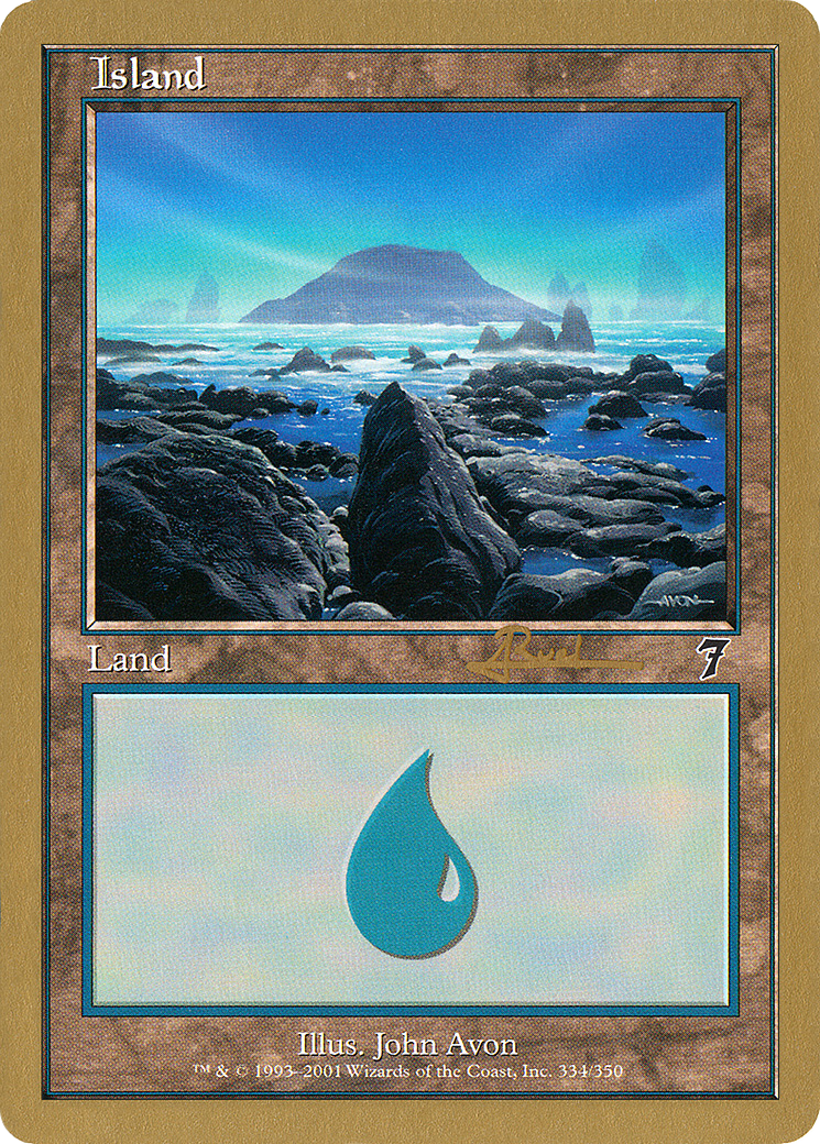 Image of Island (ar334) (Antoine Ruel) [World Championship Decks 2001]