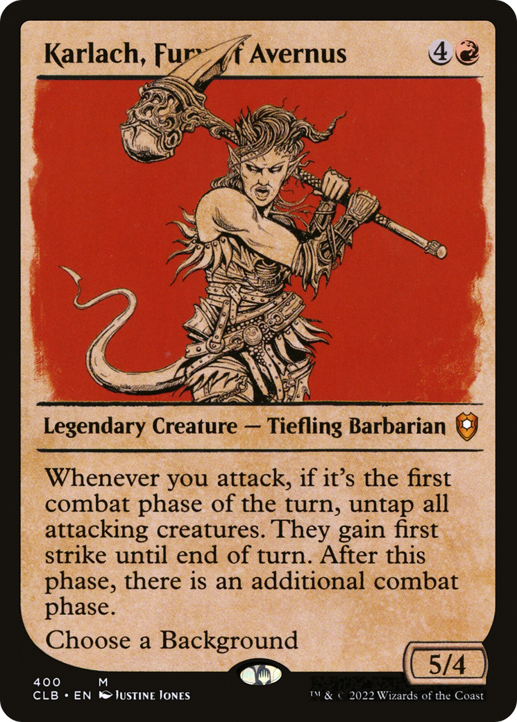 Image of Karlach, Fury of Avernus (Showcase) [Commander Legends: Battle for Baldur's Gate]