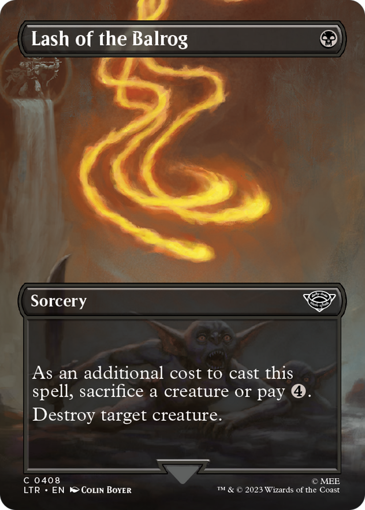 Image of Lash of the Balrog (Borderless Alternate Art) [The Lord of the Rings: Tales of Middle-Earth]