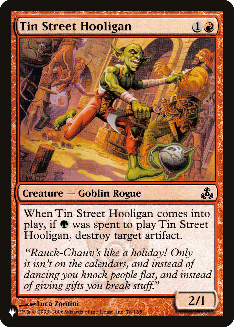 Image of Tin Street Hooligan [The List]