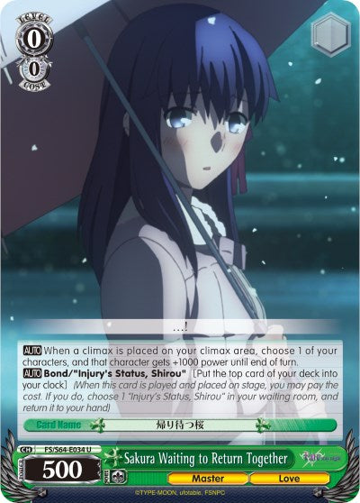 Image of Sakura Waiting to Return Together (FS/S64-E034 U) [Fate/Stay Night [Heaven's Feel]]