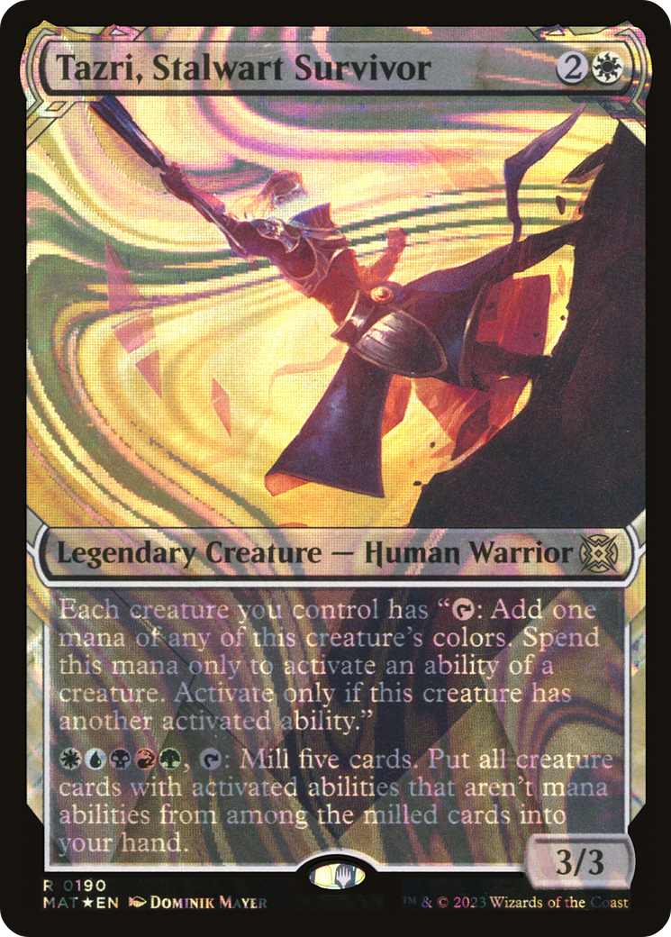 Image of Tazri, Stalwart Survivor (Showcase Halo Foil) [March of the Machine: The Aftermath]