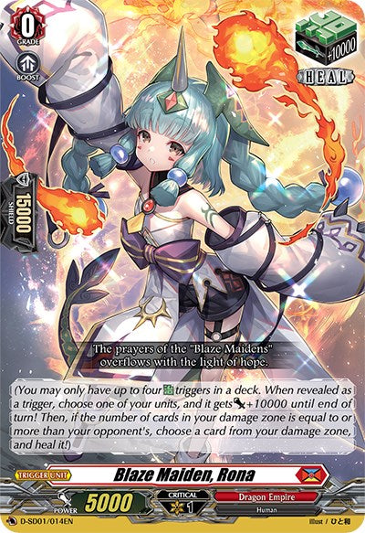 Image of Blaze Maiden, Rona (D-SD01/014EN) [Yu-yu Kondo: Holy Dragon]