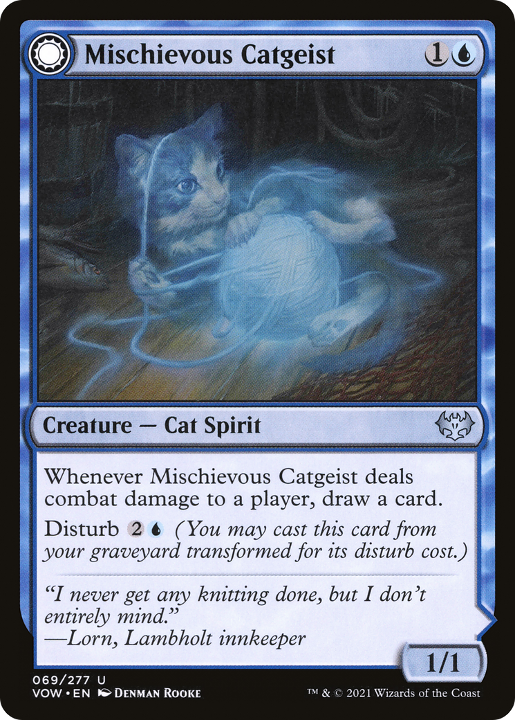 Image of Mischievous Catgeist // Catlike Curiosity [Innistrad: Crimson Vow]