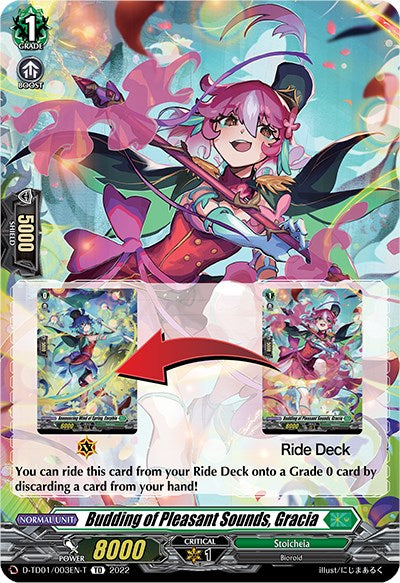 Image of Budding of Pleasant Sounds, Gracia (Tutorial Card) (D-TD01/003EN-T) [Urara Haneyama -Bandmaster of Blossoming Bonds-]
