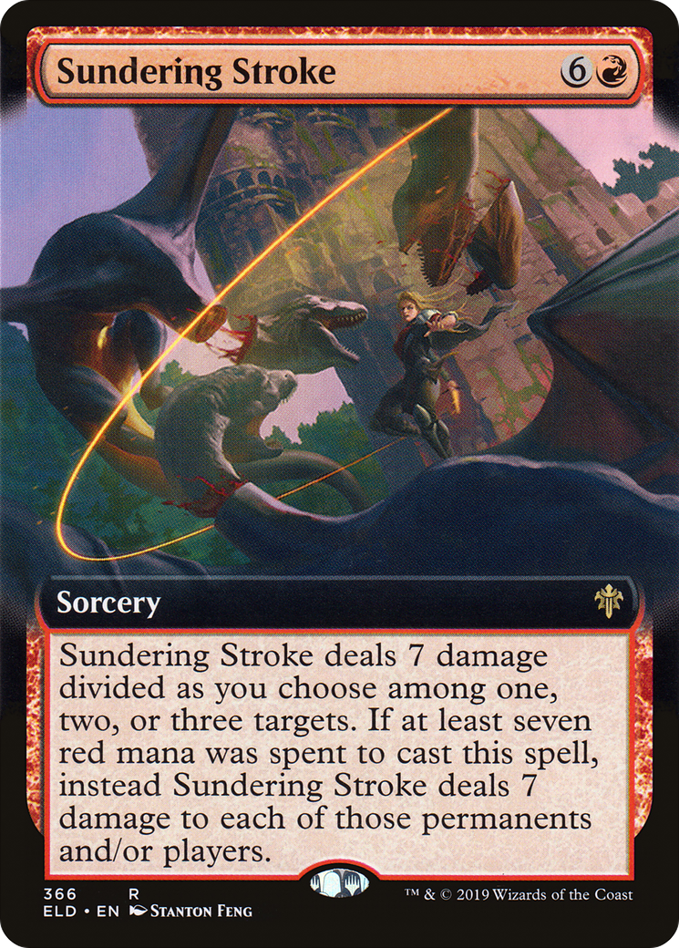 Image of Sundering Stroke (Extended Art) [Throne of Eldraine]