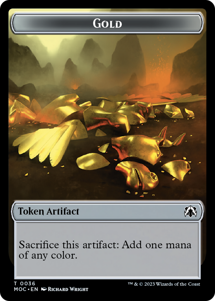 Image of Thopter // Gold Double-Sided Token [March of the Machine Commander Tokens]