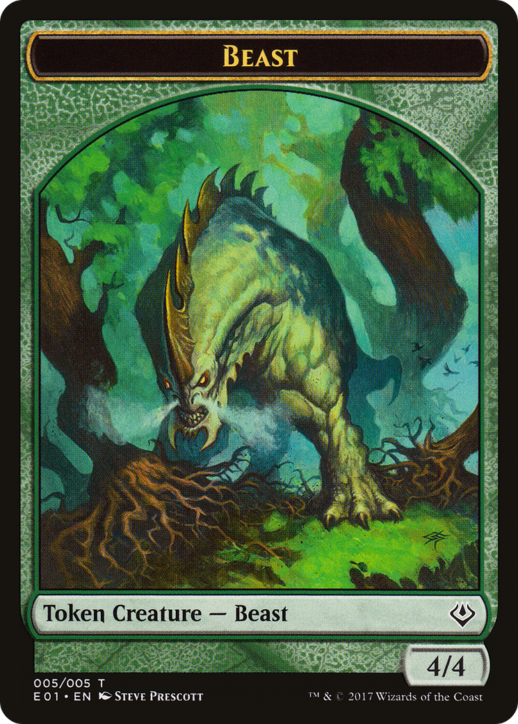 Image of Beast (005) // Soldier Double-Sided Token [Archenemy: Nicol Bolas Tokens]